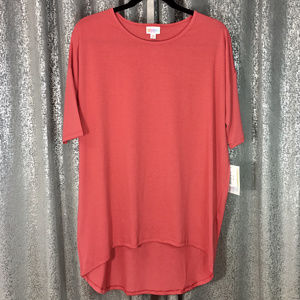 *final* Solid Coral Hi-Lo Tunic XS Irma LuLaRoe